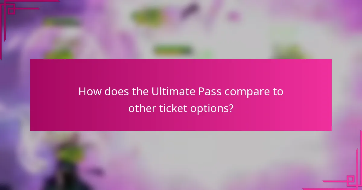 How does the Ultimate Pass compare to other ticket options?